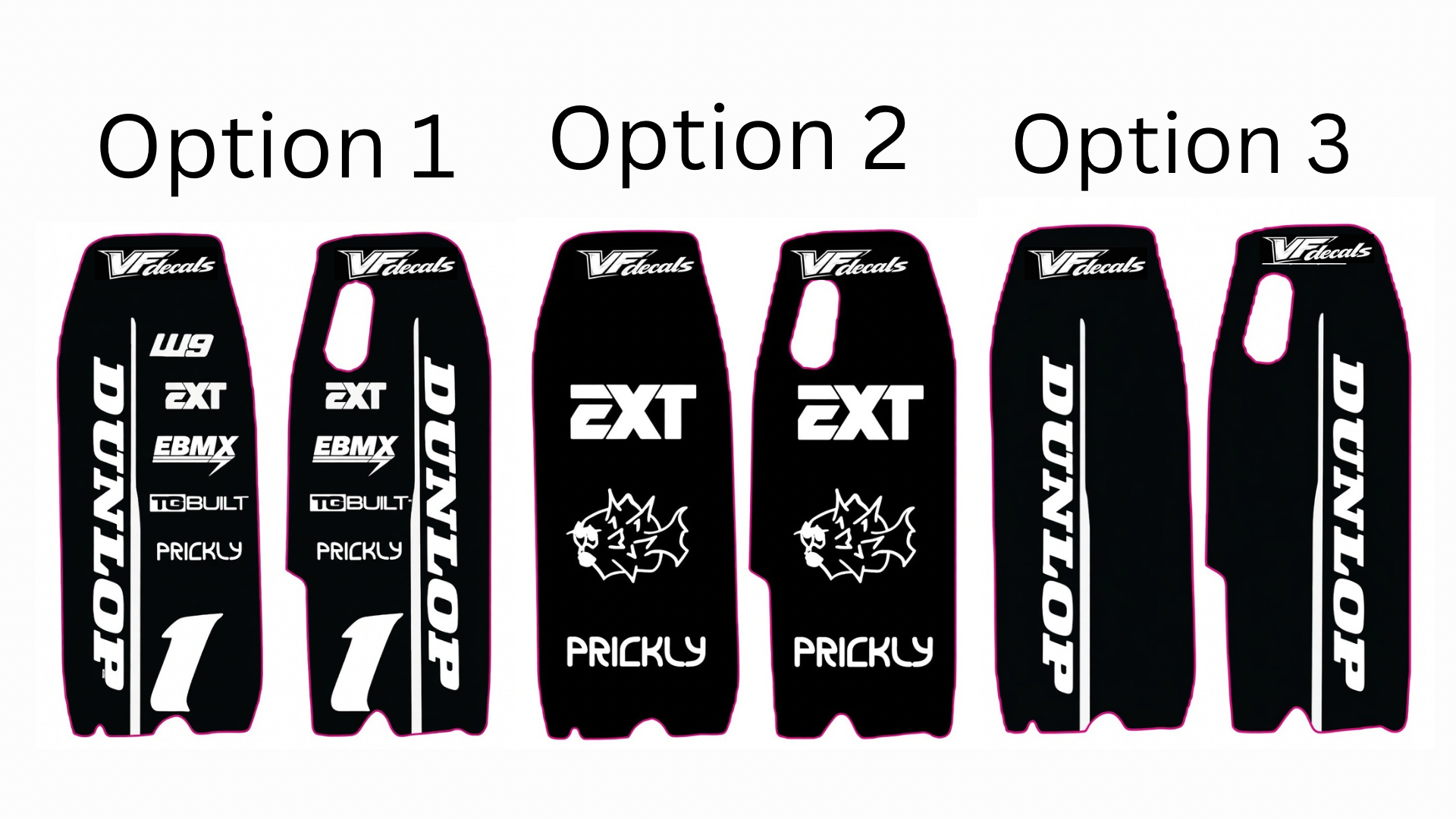 Kugoo wish 01 fork guard decals